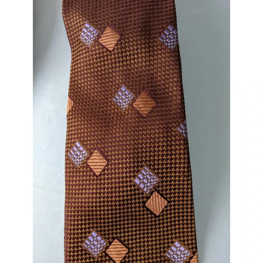 Ermenegildo Zegna Silk Tie Lot of 5 Mens Designer Italian Neckties Geometric
